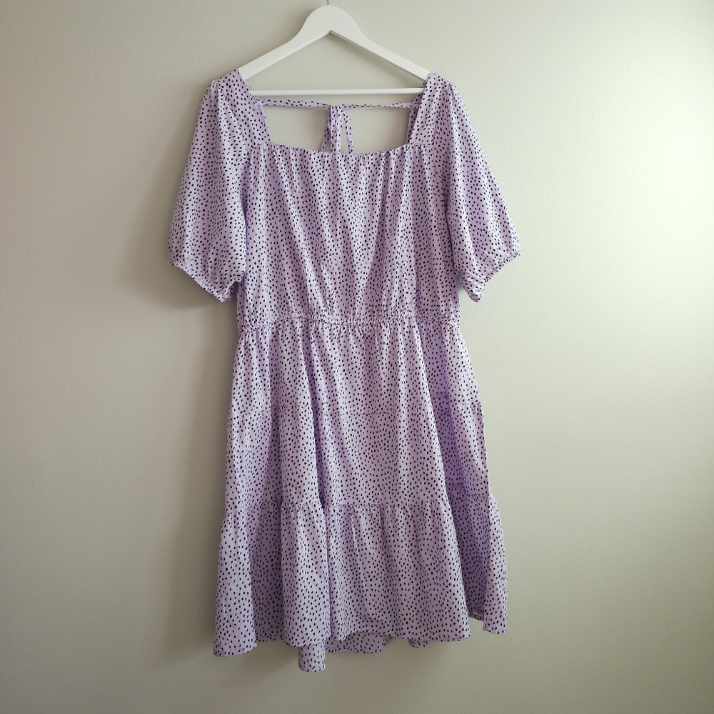 ASOS Curve Purple Ruffled Tiered Mini Dress